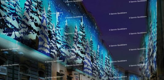 Spettacolo di luci per Natale, così Benevento sfida Salerno: ecco il rendering