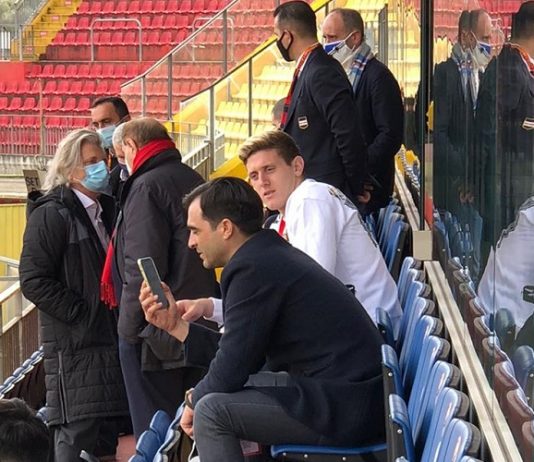 Gaich in tribuna al ‘Vigorito’: niente maglia numero 23, sceglie la 7 di Imbriani