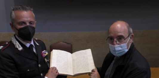 Antichi volumi rubati restituiti alla Curia di Benevento