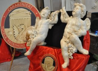 Restituiti a Guardia angeli in marmo trafugati 32 anni fa