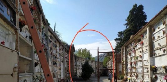 Sant’Agata de’ Goti – Blocco del cimitero a rischio crollo, si corre ai ripari