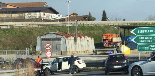 San Giorgio del Sannio, frontale all’imbocco del raccordo: due persone ferite