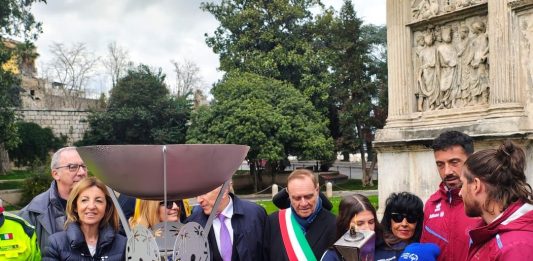 La fiaccola olimpica dei giochi invernali arriva a Benevento