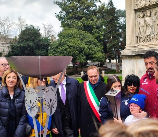 La fiaccola olimpica dei giochi invernali arriva a Benevento