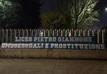Un memorial come terreno di scontro: striscione offensivo contro studenti del ‘Giannone’