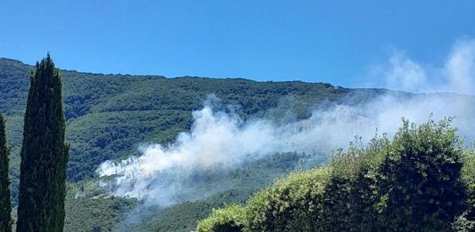 Primi roghi sul Taburno: vasto incendio a Frasso Telesino