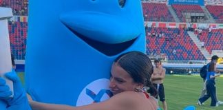 La ballerina sannita Anna Mercurio alla cerimonia inaugurale dei Giochi del Mediterraneo