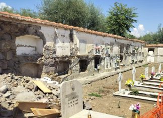 San Martino Sannita – Crolla parte del cimitero di Terranova, “condizioni precarie note da tempo”