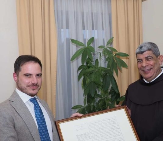 Padre Ibrahim arriva a Pietrelcina per il conferimento della cittadinanza onoraria