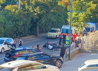 San Giorgio del Sannio – Ennesimo incidente in via dei Sanniti: scontro tra due moto, centauri feriti