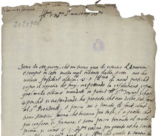 Rubriche – Il banchiere di Benevento in una lettera inedita del ‘500 conservata a Madrid