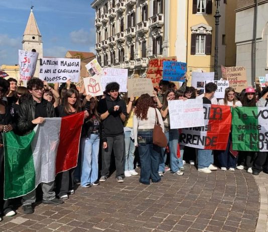 In piazza anche gli studenti: “Meno armi, più risorse per la scuola”